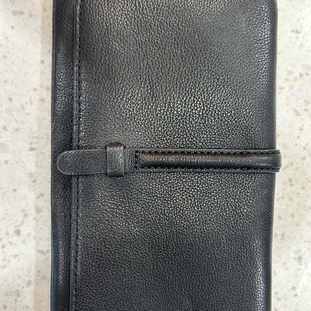 Fossil Black Leather Clutch
